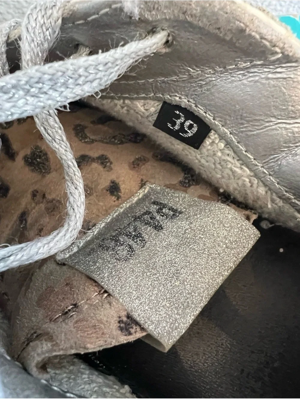 P448 Thea Platform Sneakers in Python Animal Leopard Print Cream Glitter 39